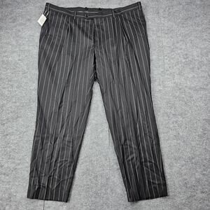 Indochino Trouser Mens 42 Pinstripe Dress Wool Pleated Classic Timeless Formal